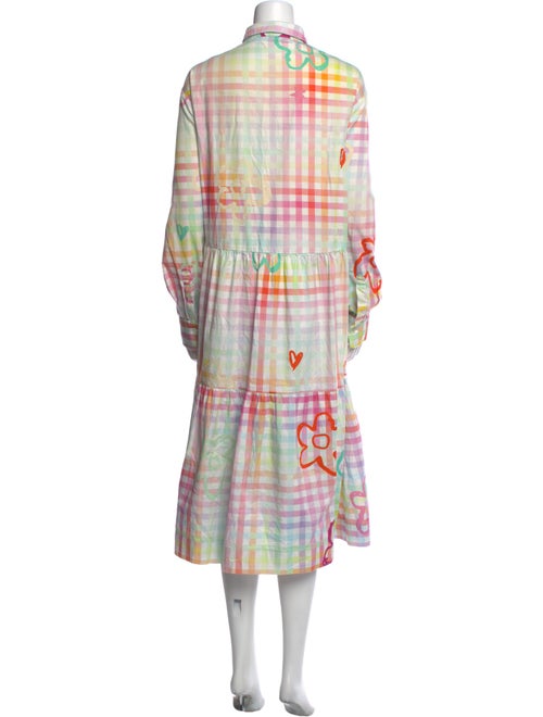 Mira Mikati Plaid Print Midi Length Dress