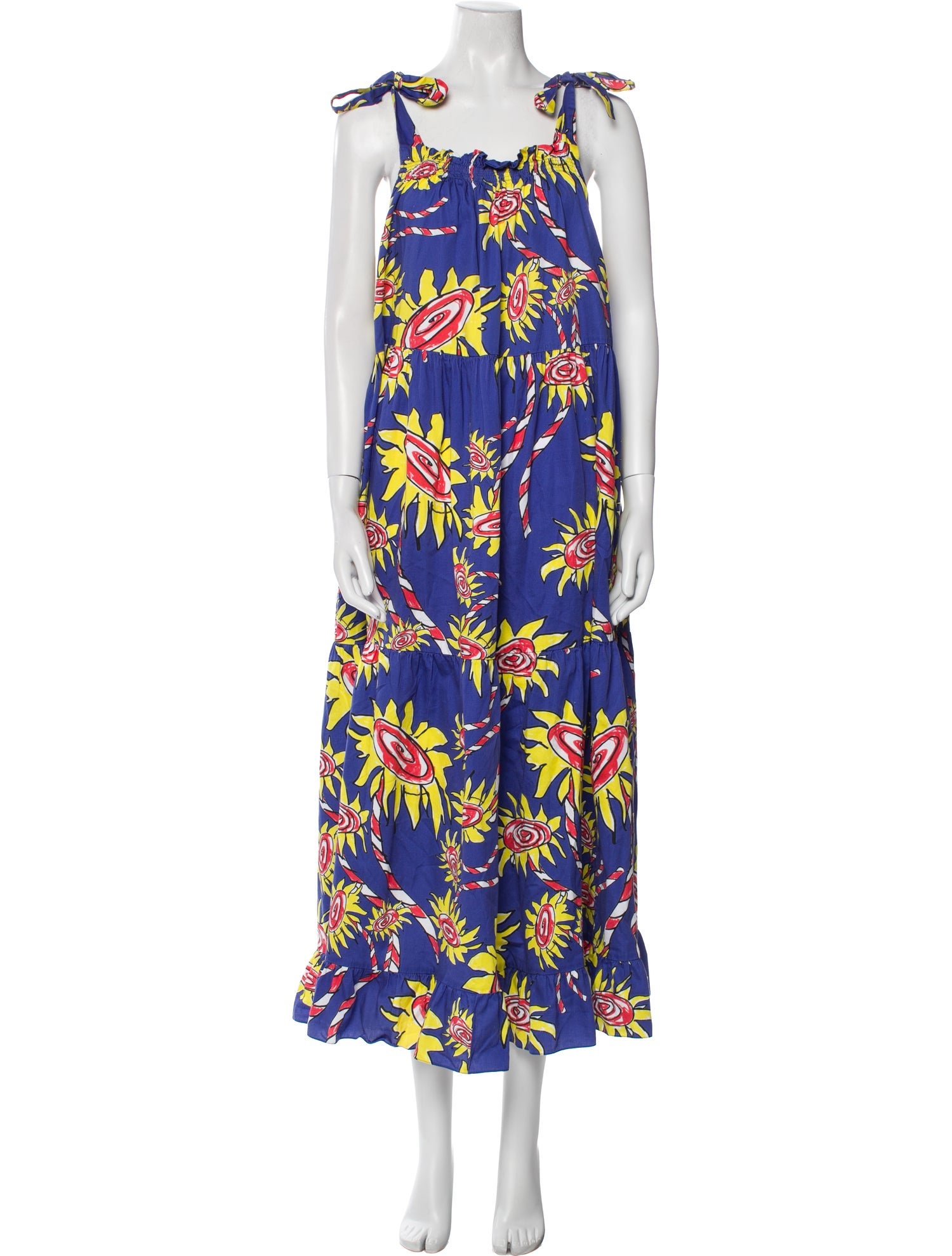Mira Mikati Floral Print Long Dress