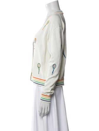 Mira Mikati Striped V-Neck Sweater