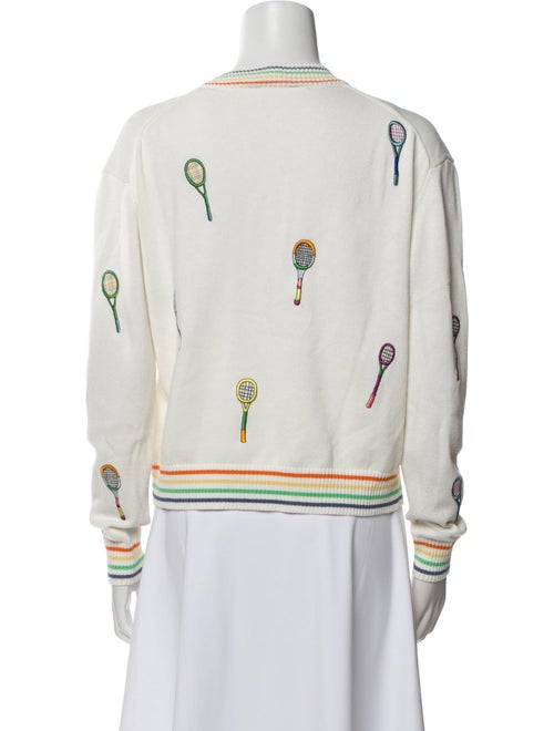 Mira Mikati Striped V-Neck Sweater
