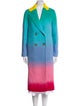 Mira Mikati Wool Tweed Pattern Faux Fur Coat
