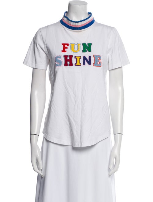 Mira Mikati Graphic Print Mock Neck T-Shirt
