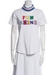Mira Mikati Graphic Print Mock Neck T-Shirt