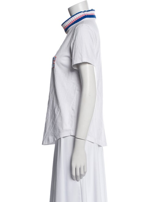 Mira Mikati Graphic Print Mock Neck T-Shirt