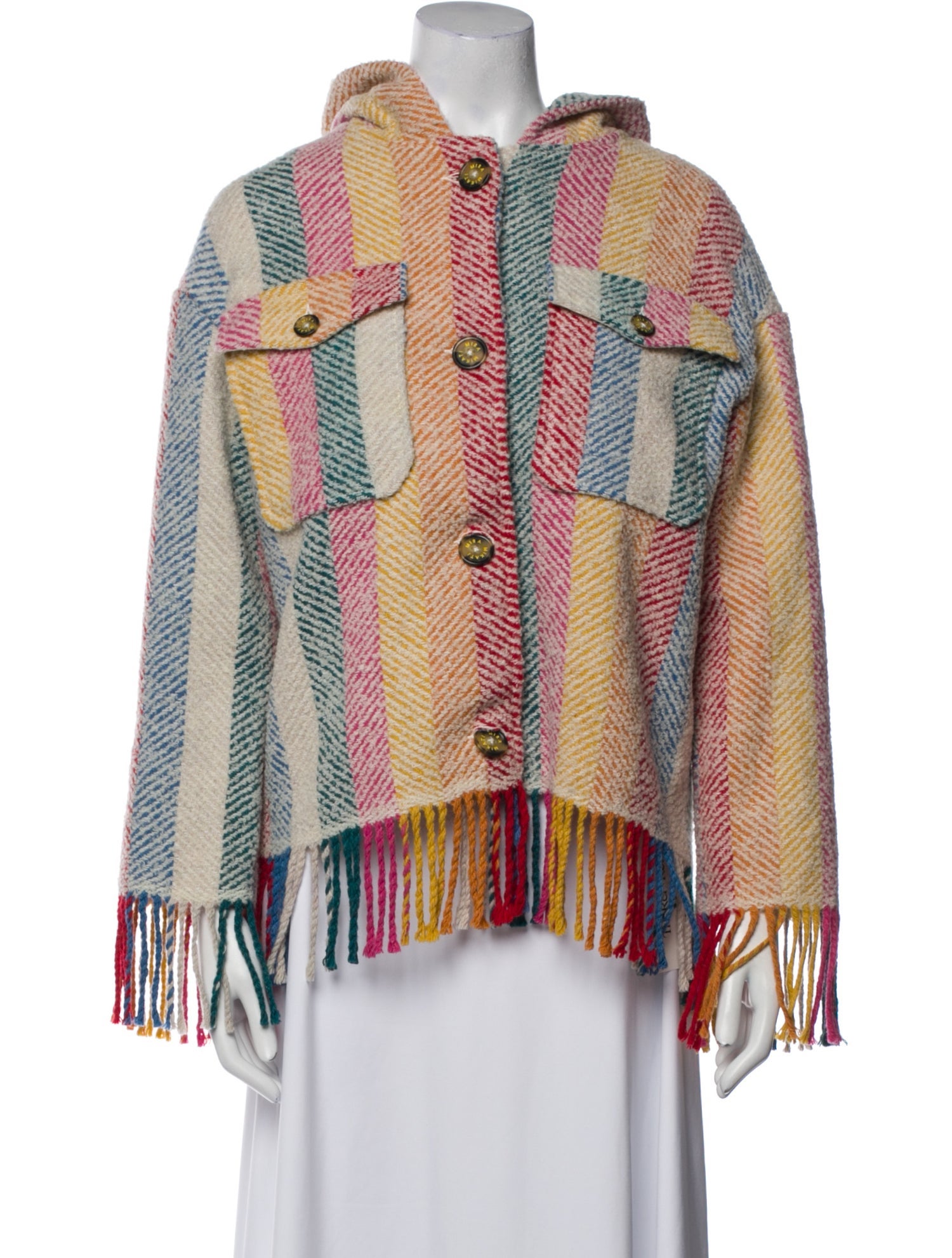 Mira Mikati Wool Plaid Print Jacket