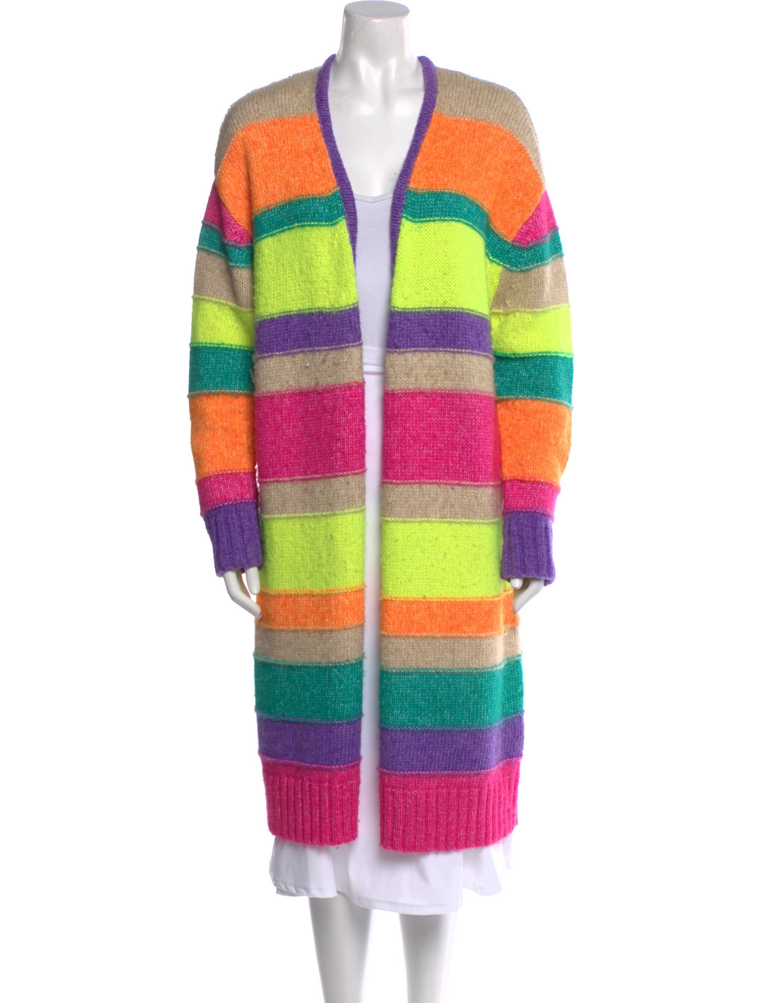 Mira Mikati Striped V-Neck Sweater