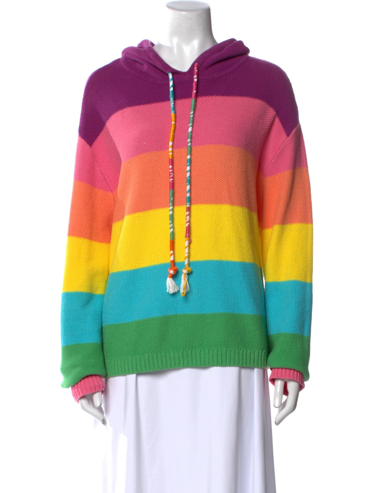 Mira Mikati Striped Crew Neck Sweatshirt