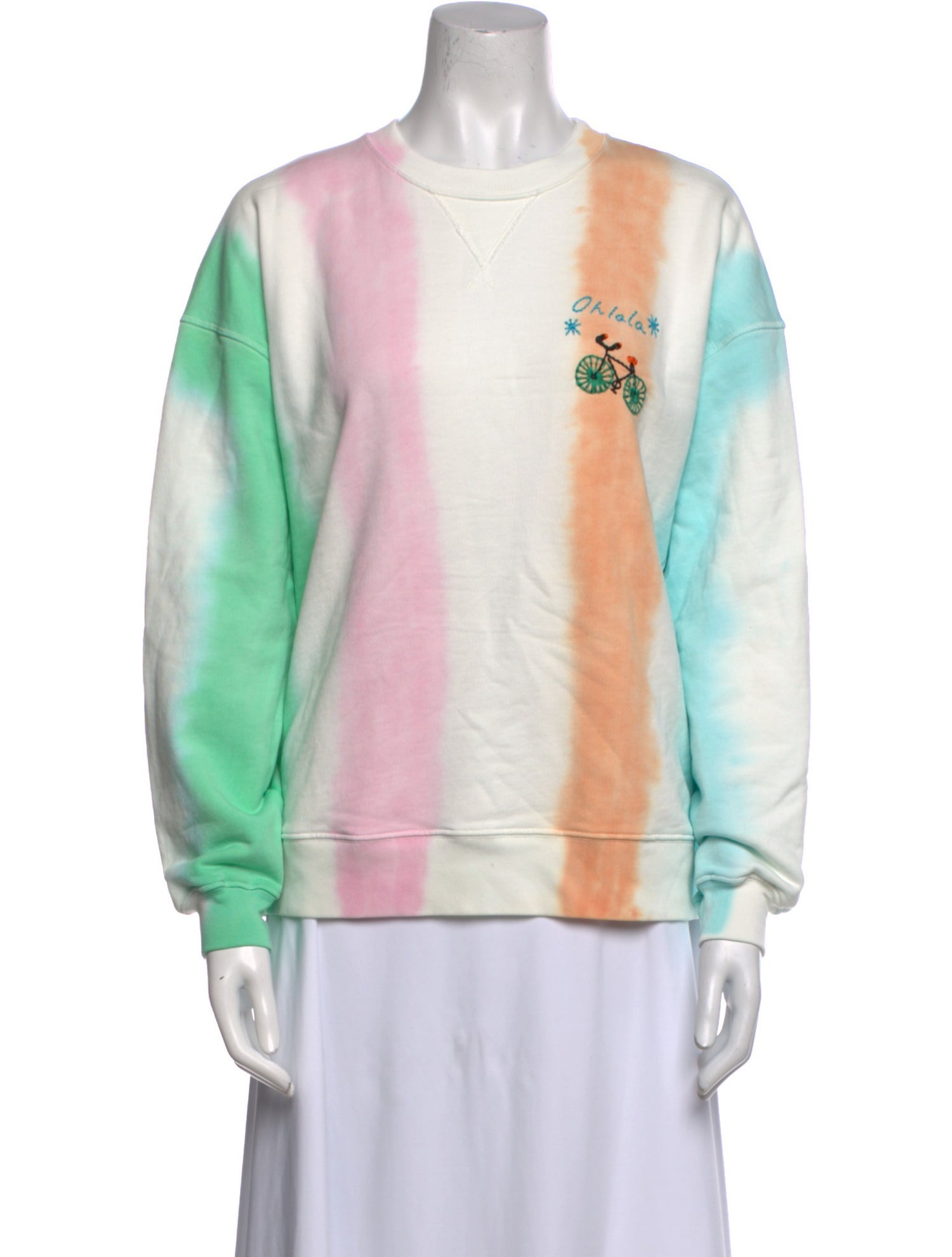 Mira Mikati Tie-Dye Print Crew Neck Sweatshirt