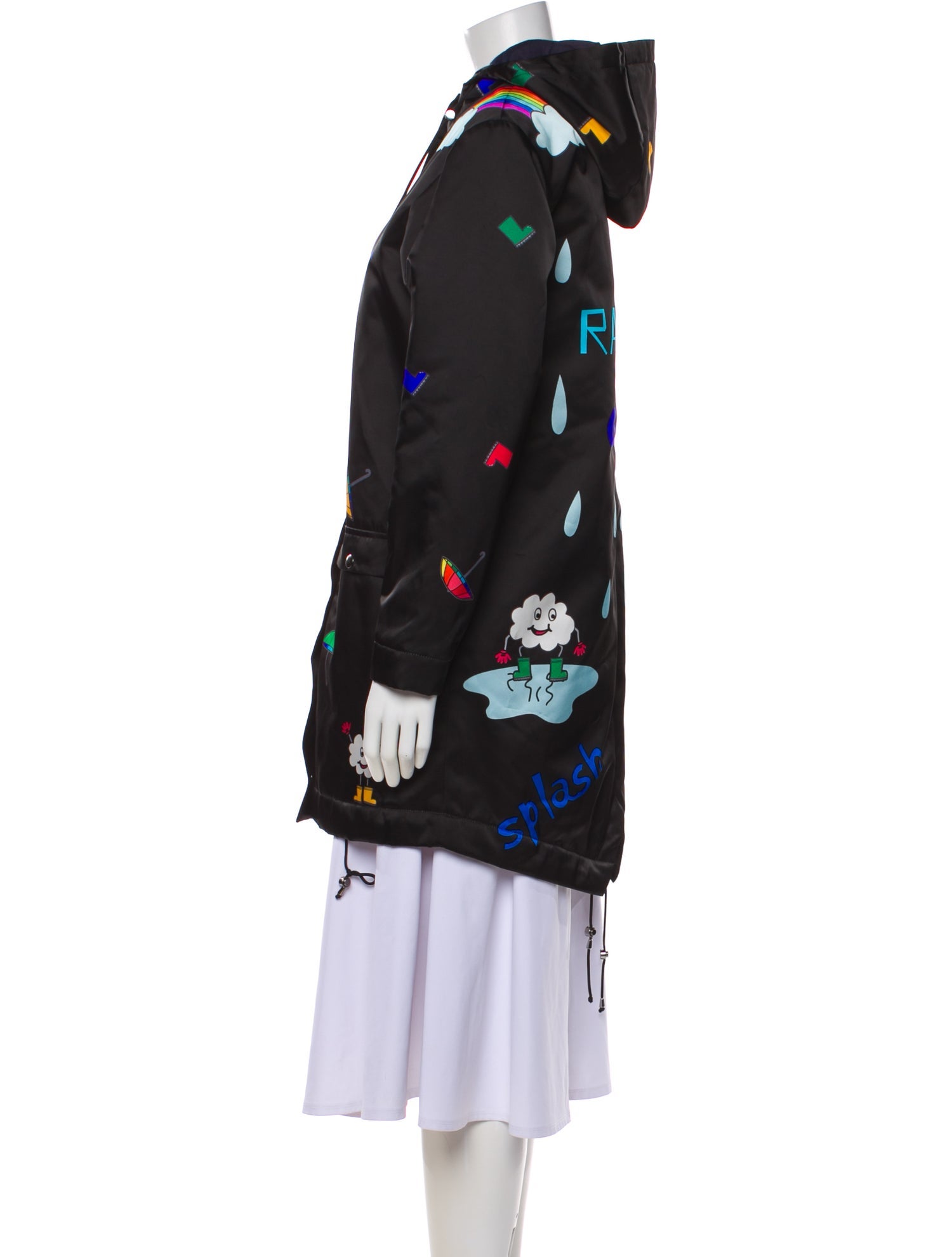 Mira Mikati Printed Trench Coat - Grey Coats, Clothing - MKA23069