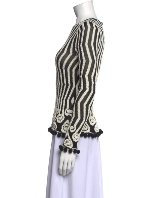 Meadham Kirchhoff Striped Bateau Neckline Blouse