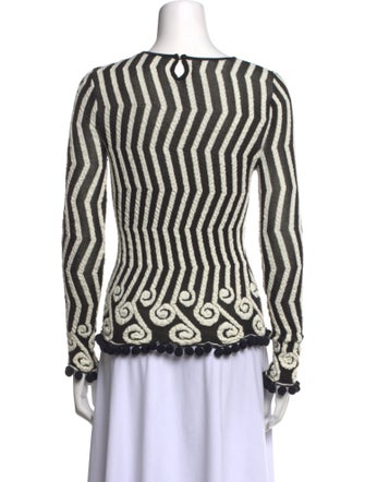 Meadham Kirchhoff Striped Bateau Neckline Blouse