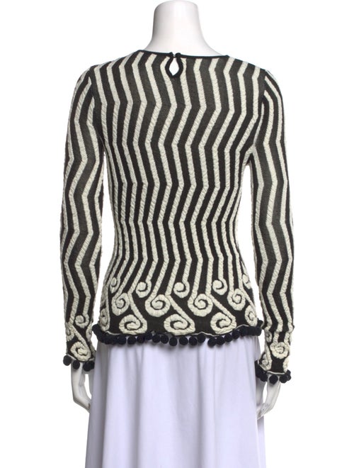 Meadham Kirchhoff Striped Bateau Neckline Blouse