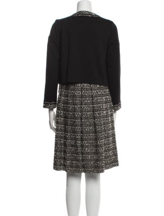 Mackintosh Tweed Pattern Fringe Trim Accent Dress Set