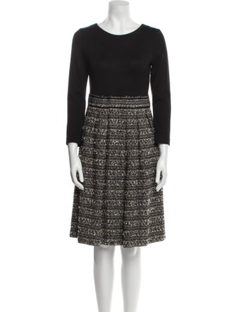 Mackintosh Tweed Pattern Fringe Trim Accent Dress Set