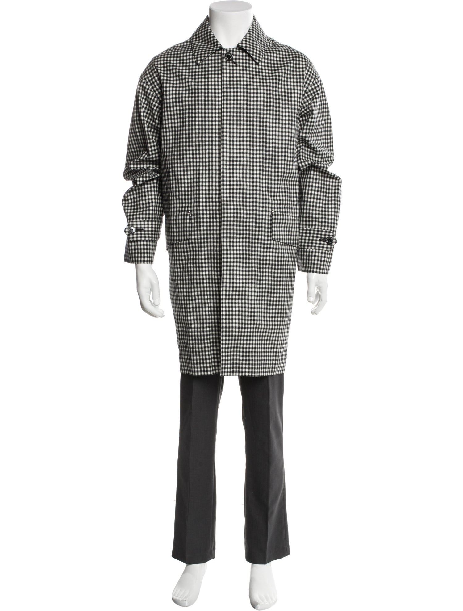 Mackintosh Wool Plaid Print Overcoat w/ Tags