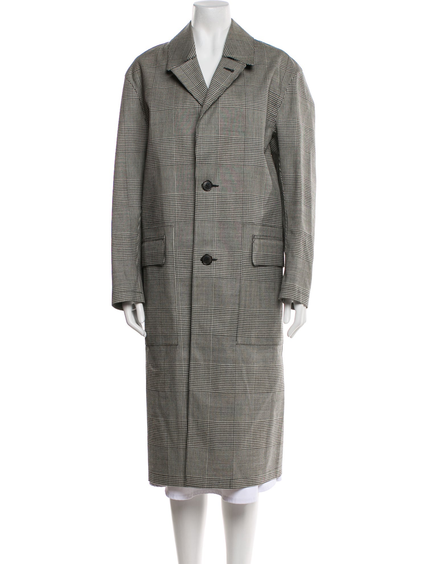 Mackintosh Wool Plaid Print Coat