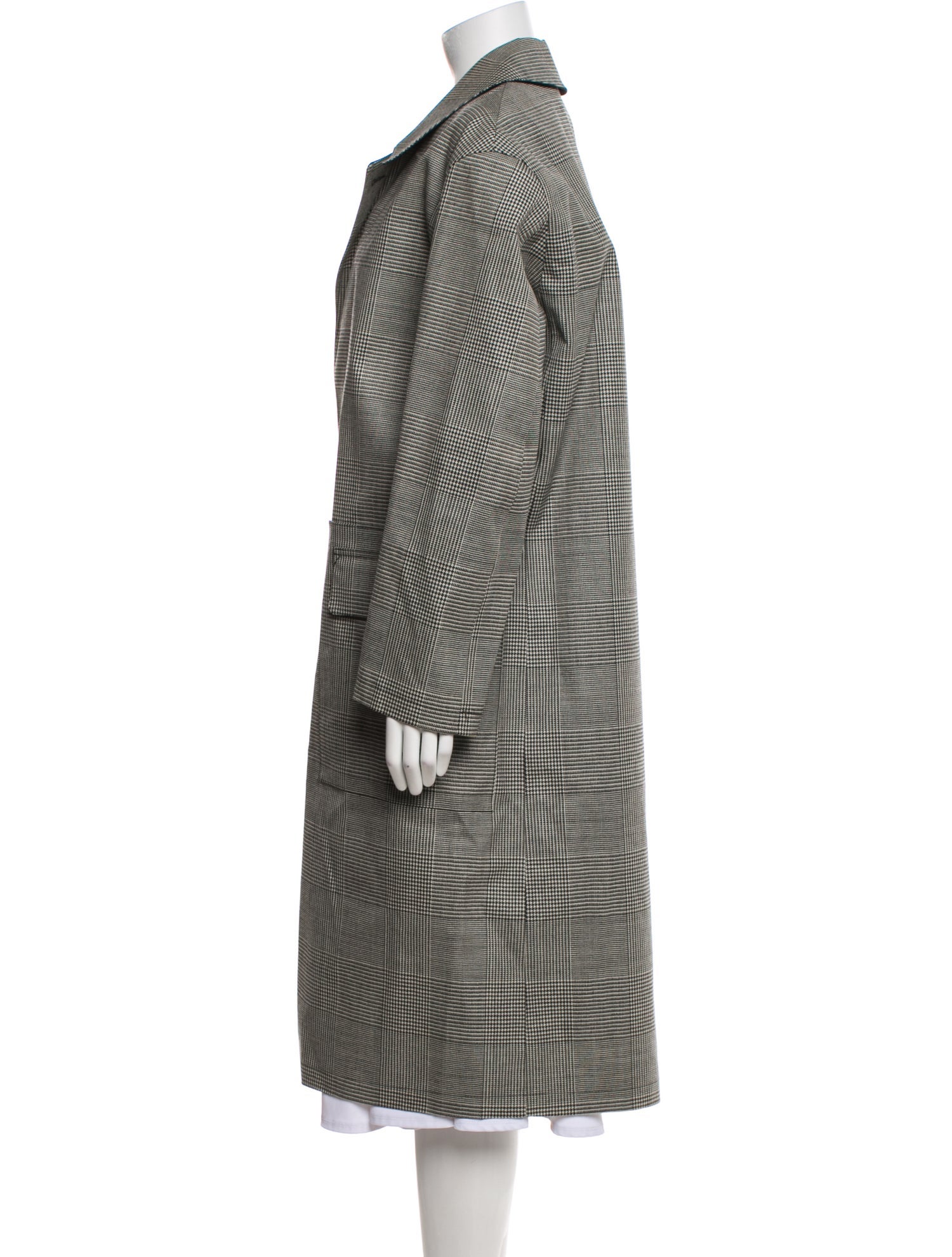 Mackintosh Wool Plaid Print Coat