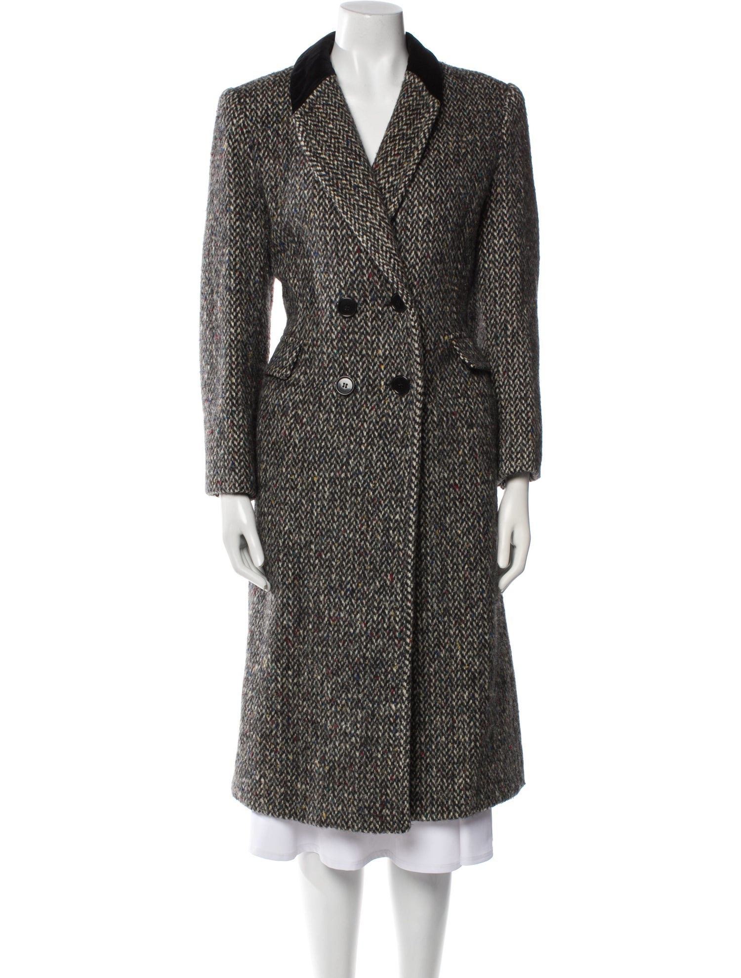 Mackintosh Wool Tweed Pattern Peacoat