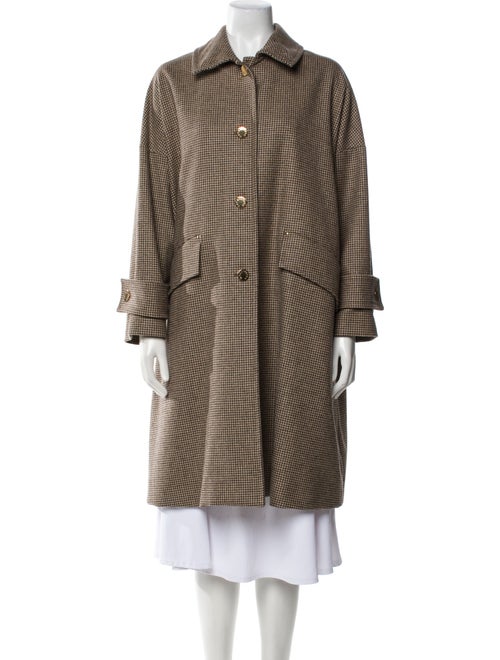 Mackintosh Wool Houndstooth Print Coat