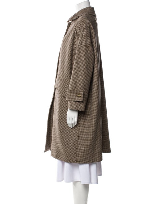 Mackintosh Wool Houndstooth Print Coat