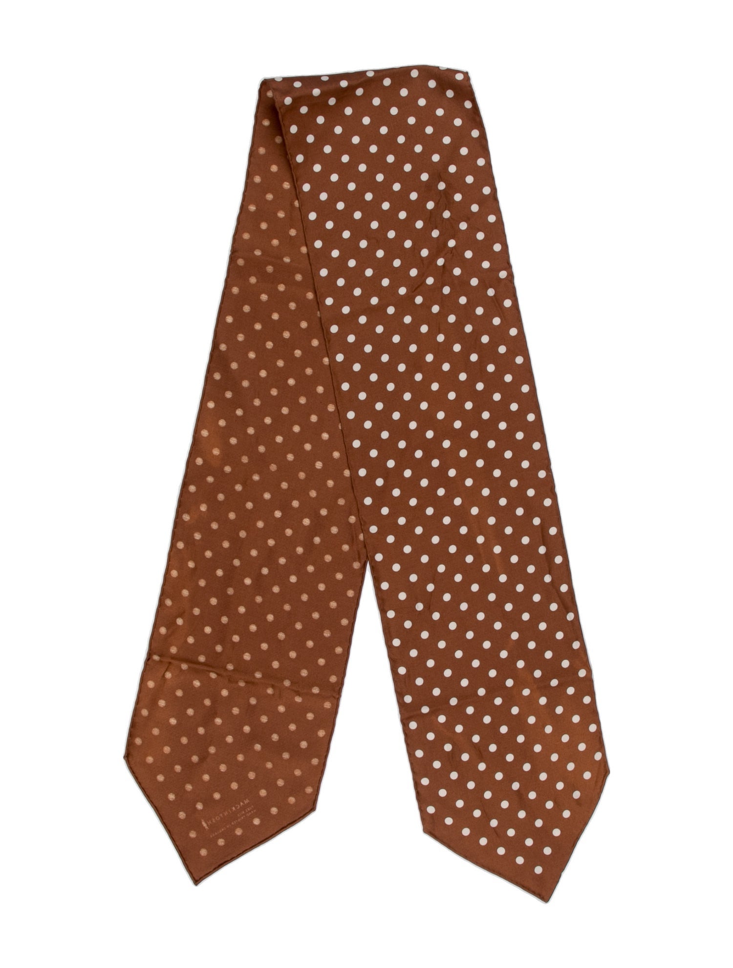 Mackintosh Silk Polka Dot Print Scarf