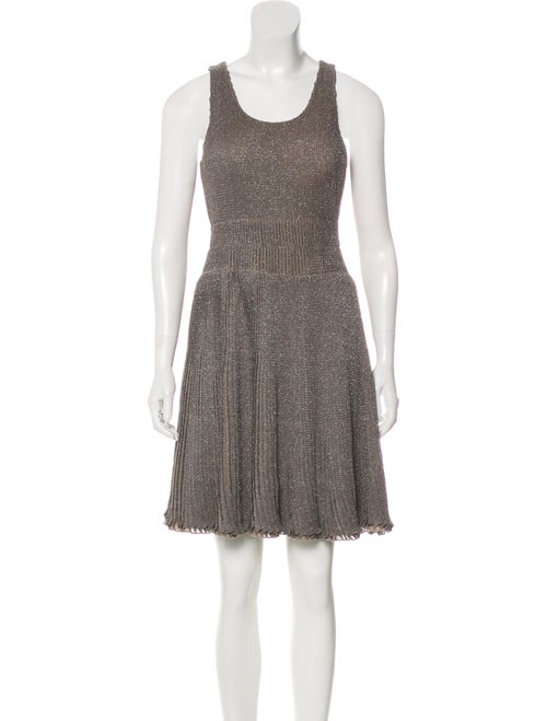 Maison Rabih Kayrouz Pleated Metallic Dress metall