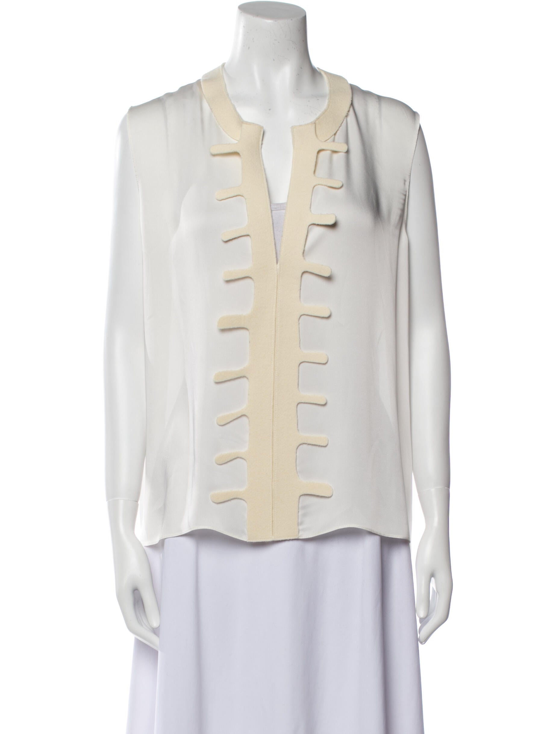 Maison Rabih Kayrouz V-Neck Sleeveless Blouse