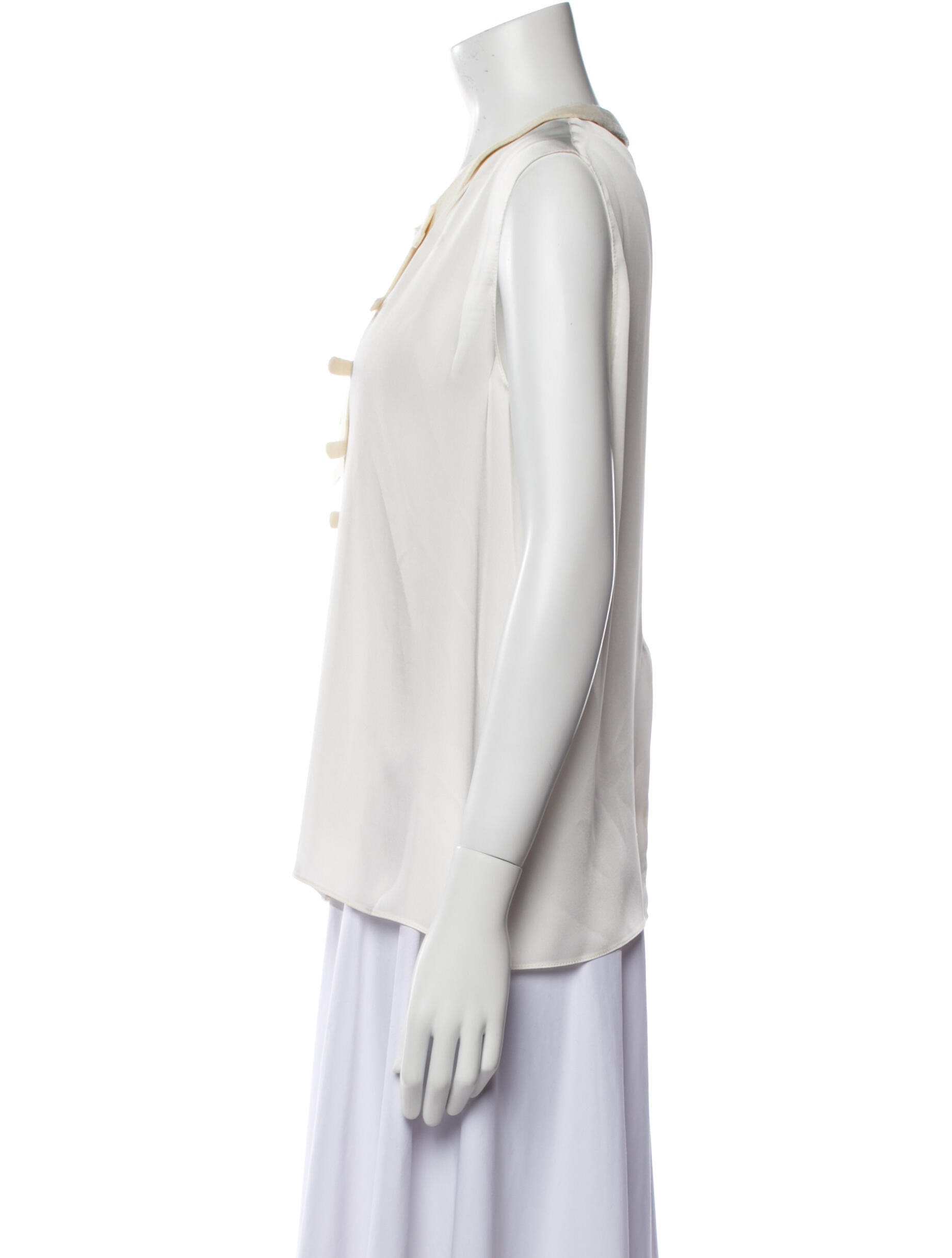 Maison Rabih Kayrouz V-Neck Sleeveless Blouse