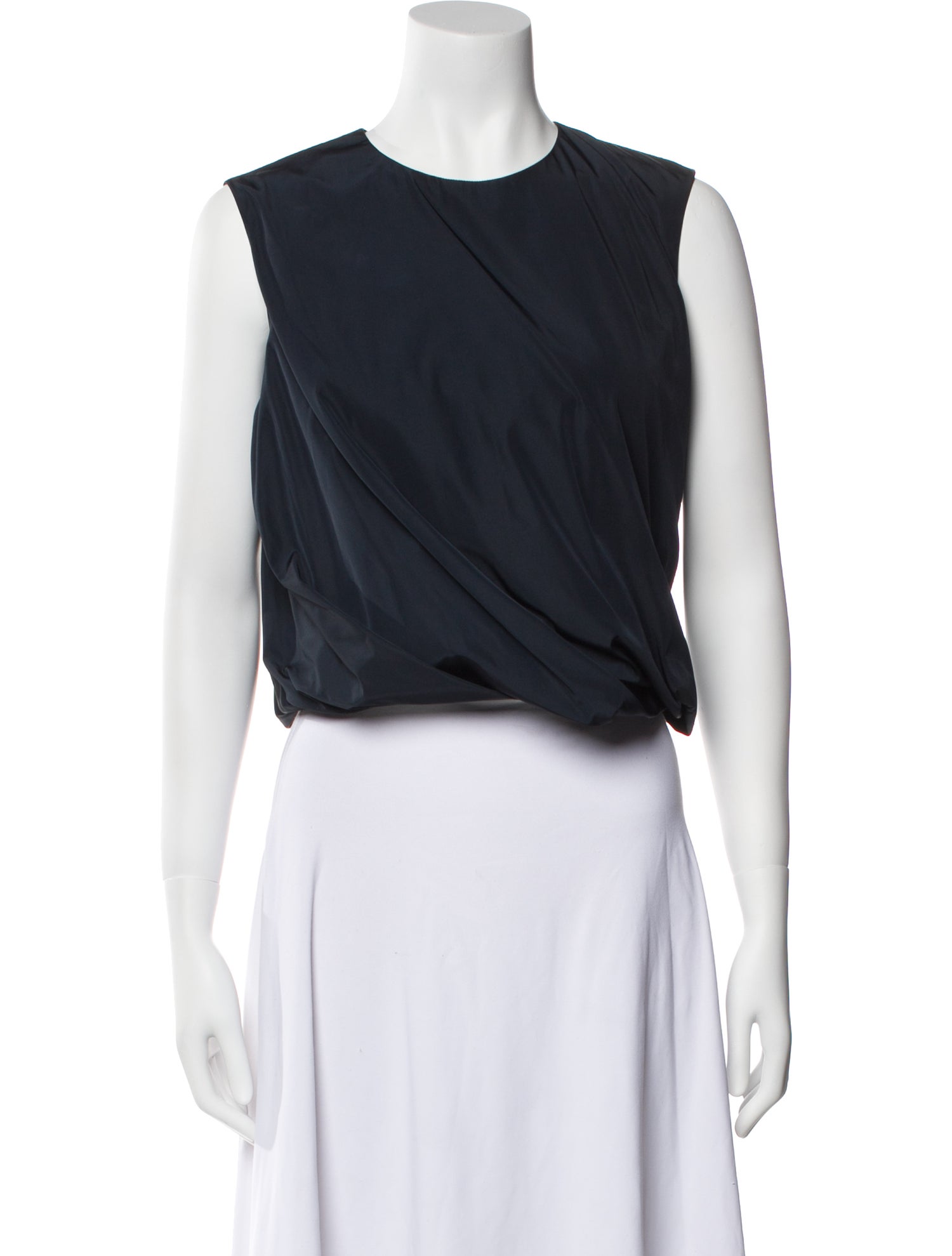 Maison Rabih Kayrouz Crew Neck Sleeveless Crop Top