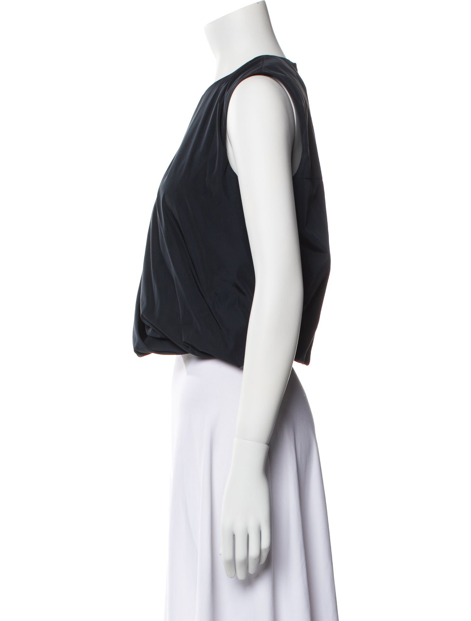 Maison Rabih Kayrouz Crew Neck Sleeveless Crop Top