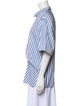 Maison Rabih Kayrouz Striped Short Sleeve Button-Up Top