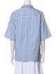 Maison Rabih Kayrouz Striped Short Sleeve Button-Up Top