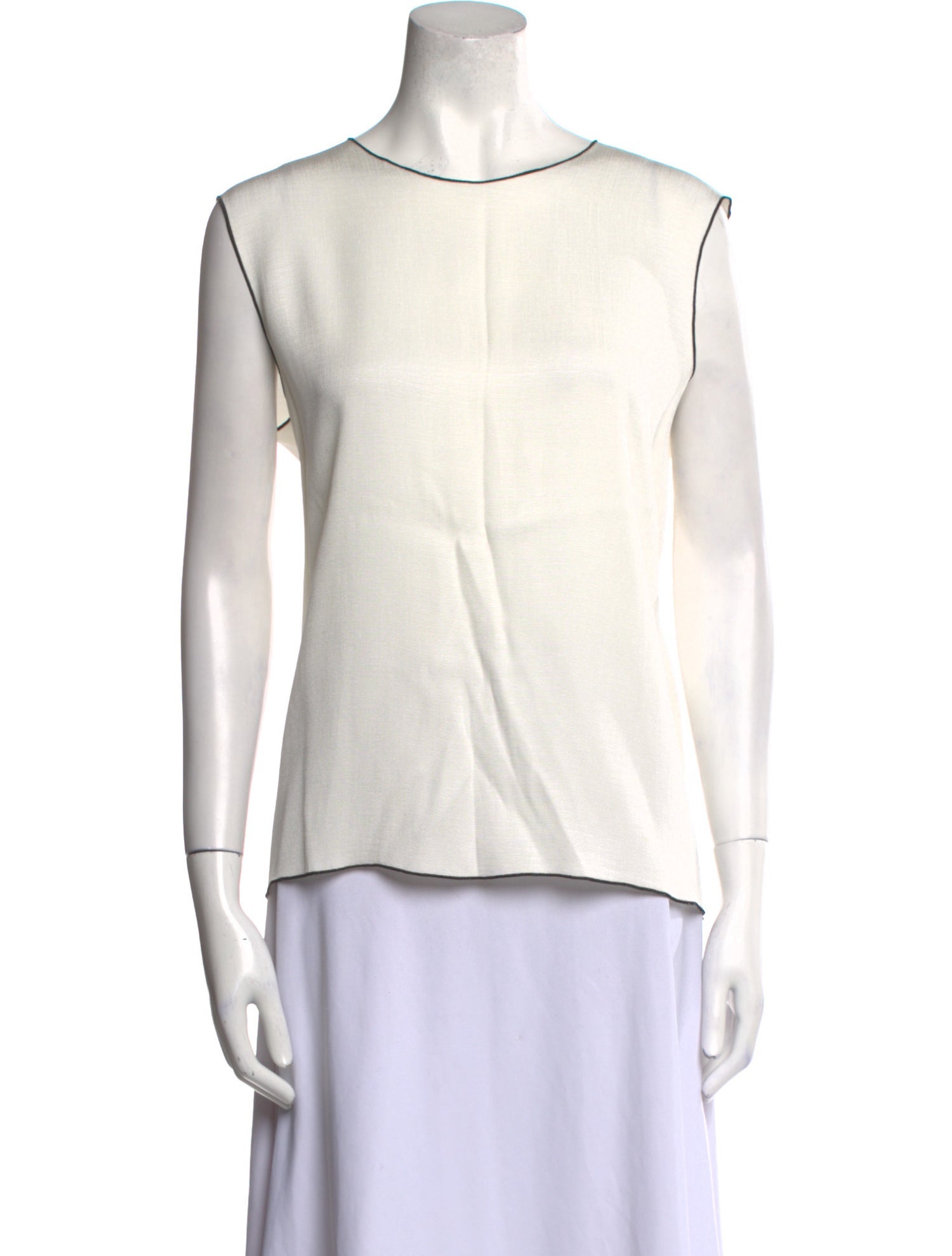 Maison Rabih Kayrouz Crew Neck Sleeveless Top