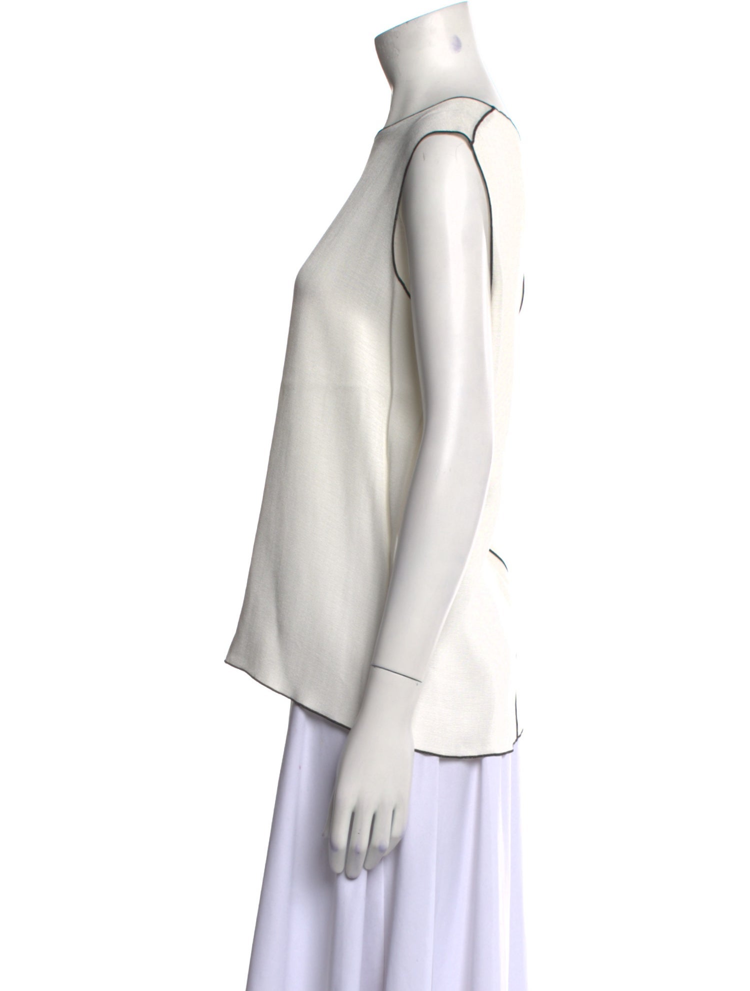 Maison Rabih Kayrouz Crew Neck Sleeveless Top