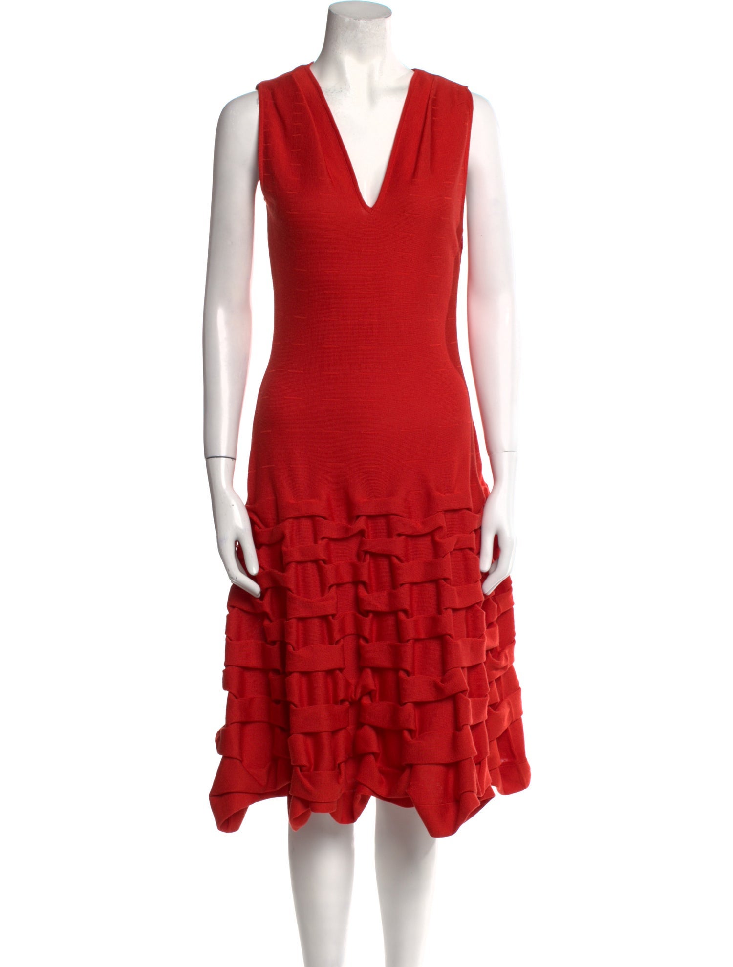 Maison Rabih Kayrouz V-Neck Knee-Length Dress