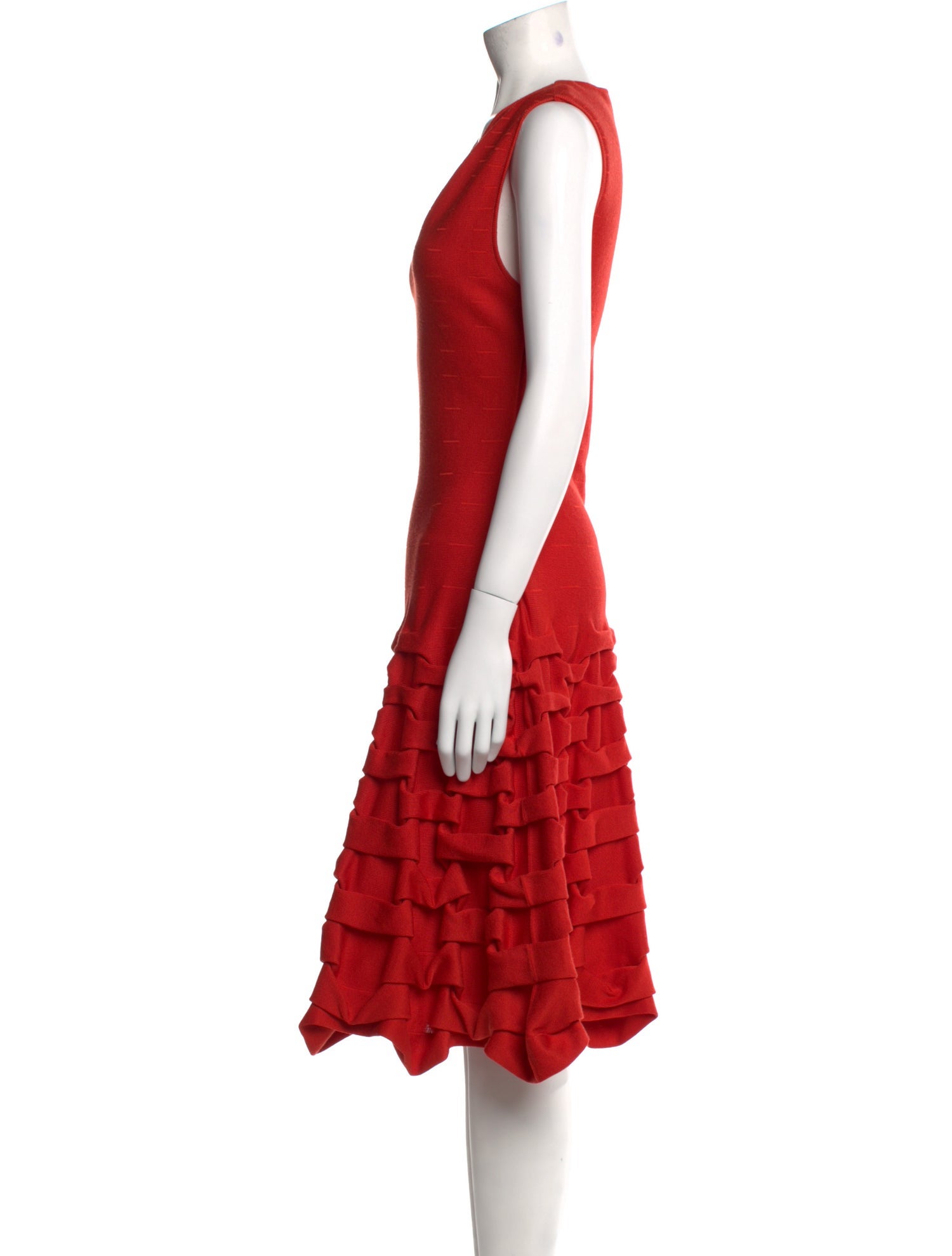 Maison Rabih Kayrouz V-Neck Knee-Length Dress