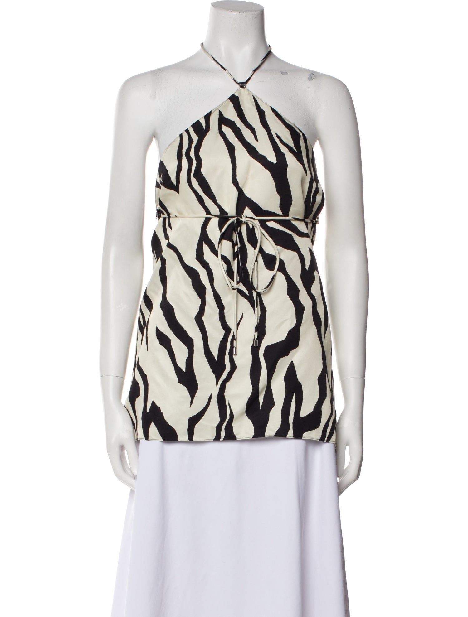 Maison Rabih Kayrouz Animal Print Halterneck Top