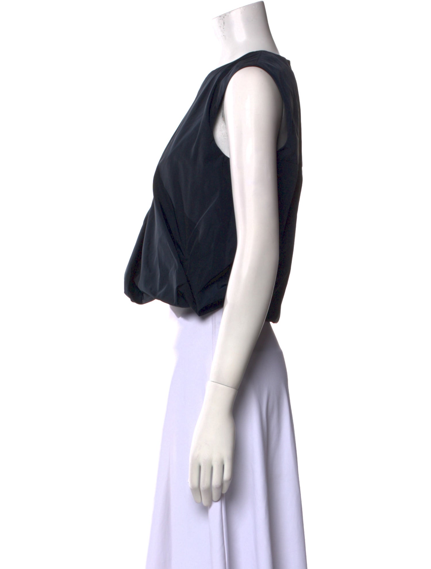 Maison Rabih Kayrouz Crew Neck Sleeveless Crop Top