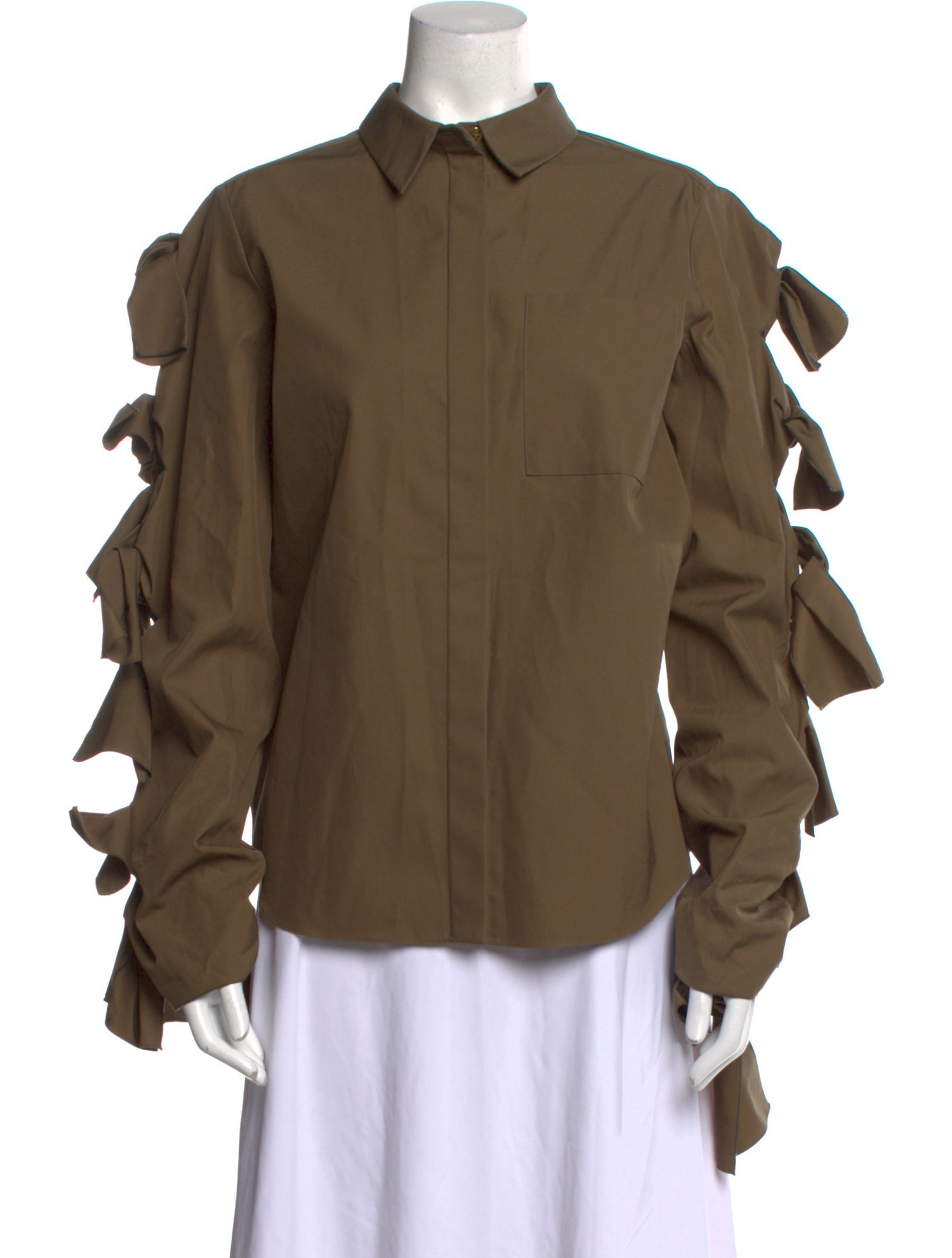 Maison Rabih Kayrouz Long Sleeve Button-Up Top