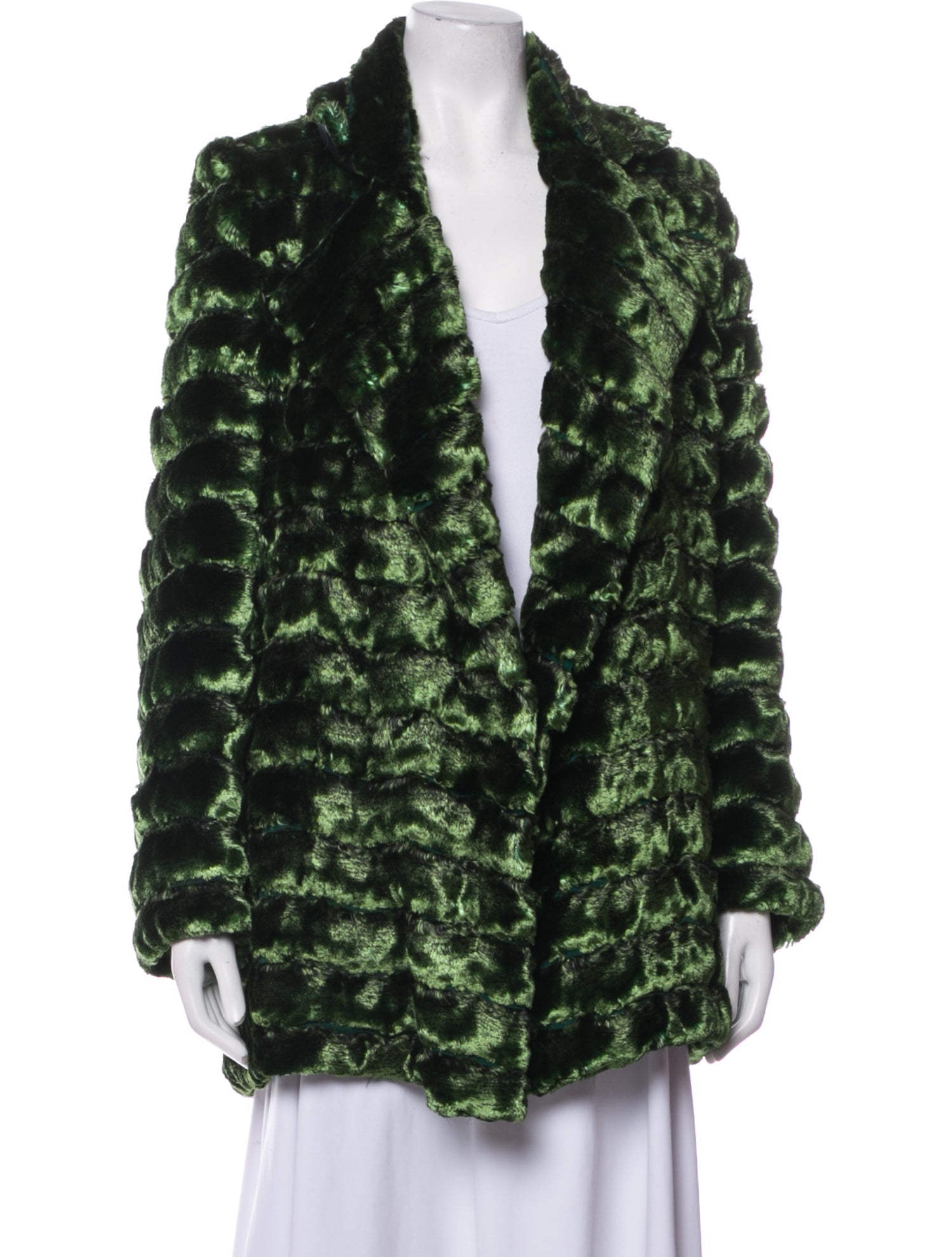 Maison Rabih Kayrouz Printed Faux Fur Jacket