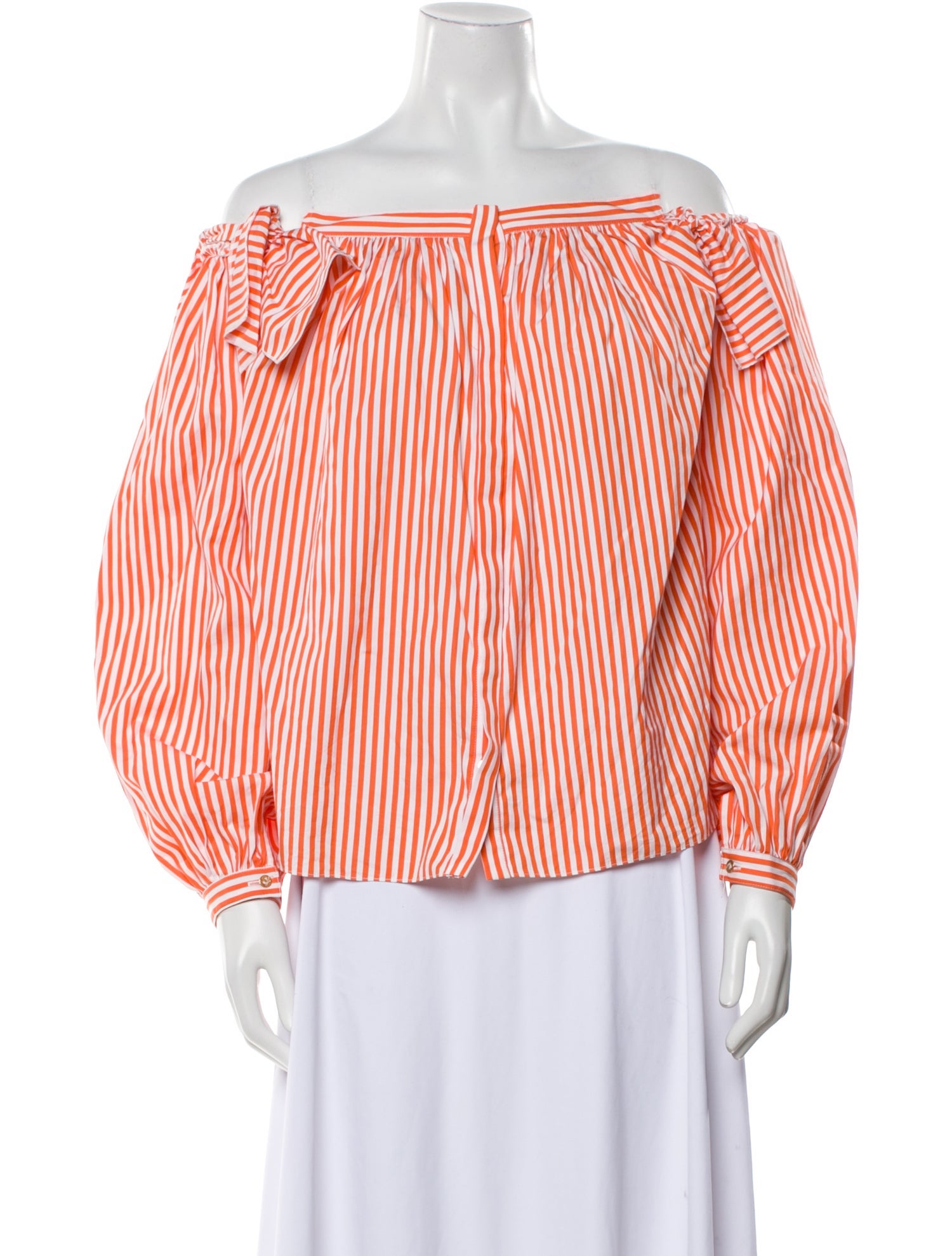 Maison Rabih Kayrouz Striped Off-The-Shoulder Blouse