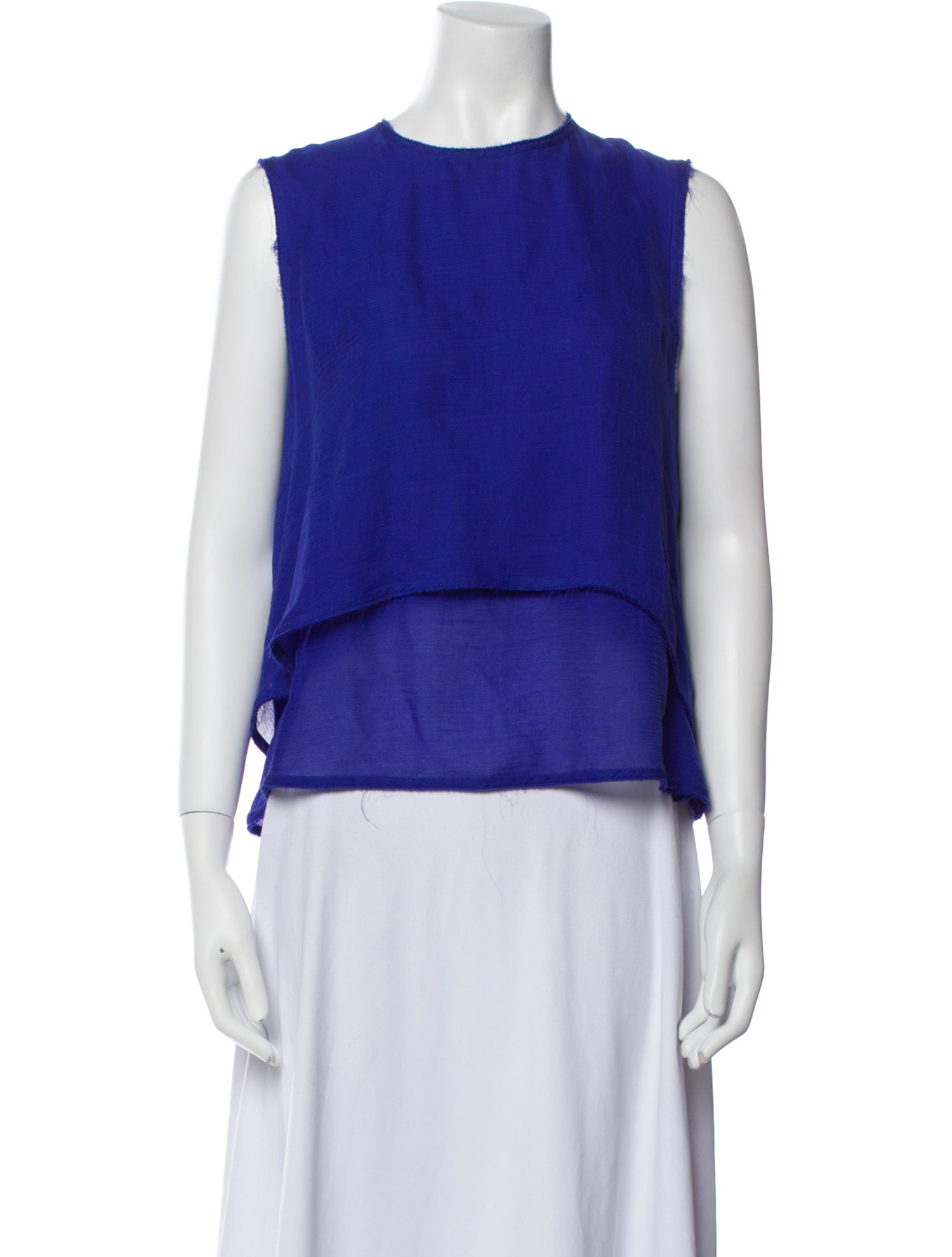 Maison Rabih Kayrouz Silk Crew Neck Top