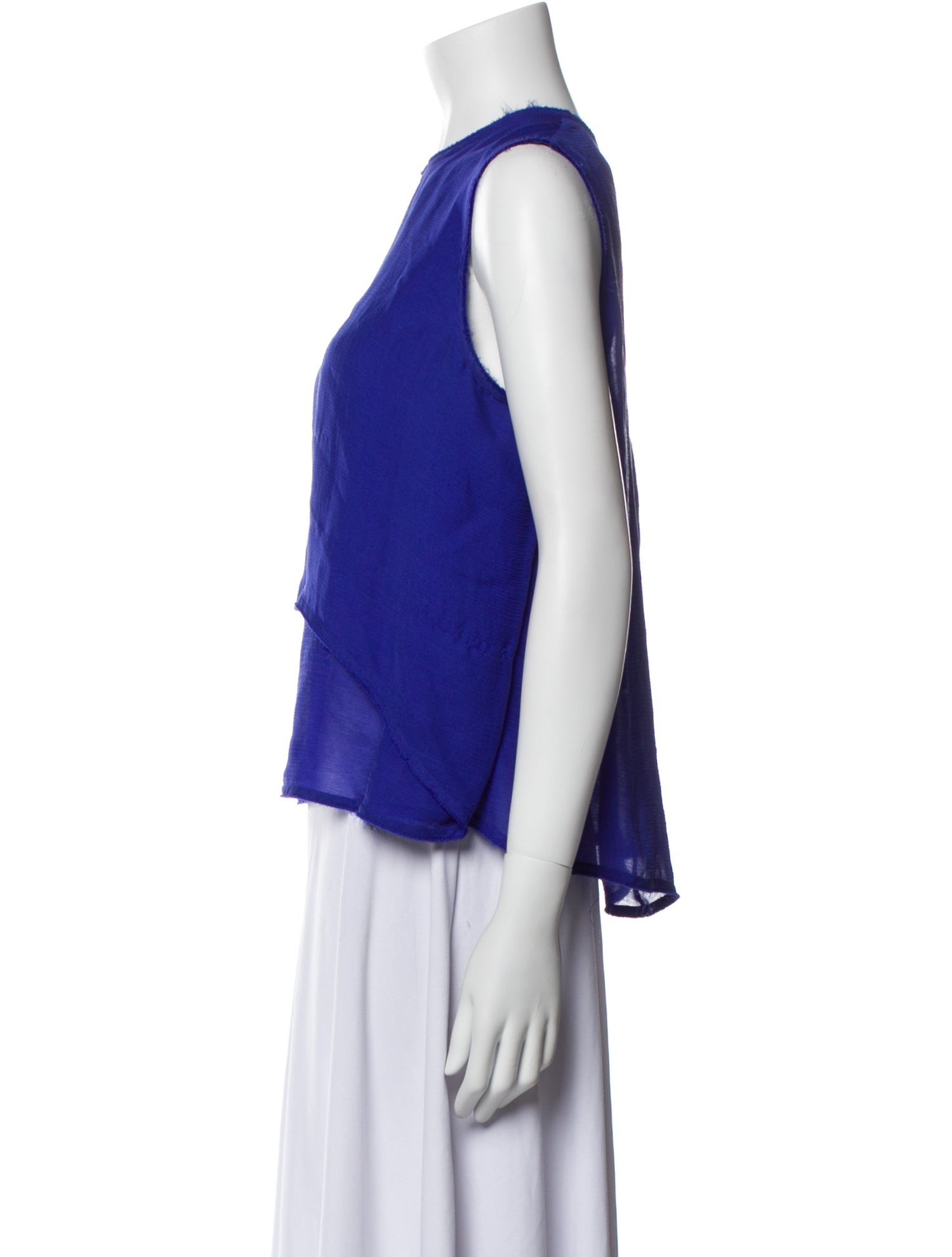 Maison Rabih Kayrouz Silk Crew Neck Top