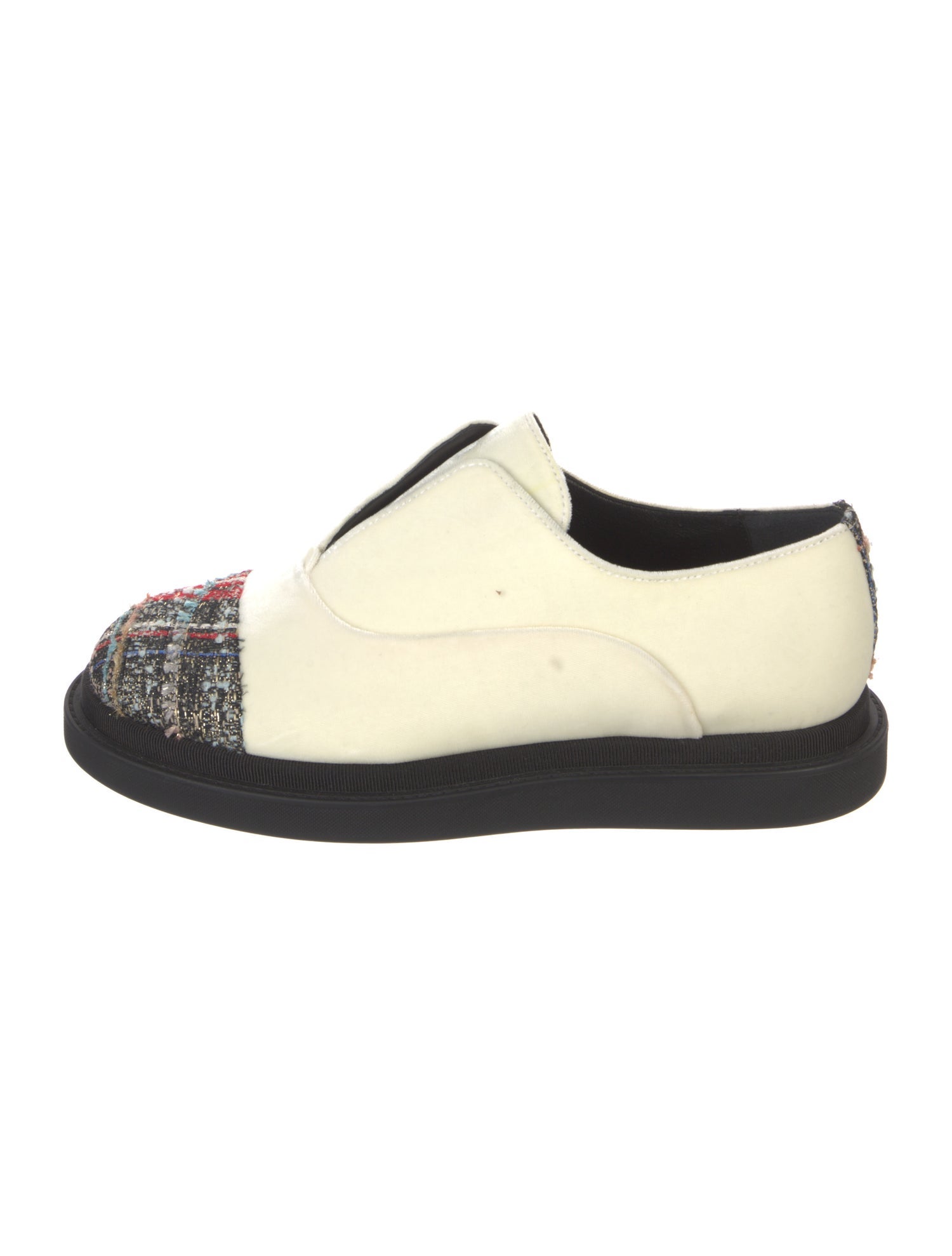 Marie Laffont Velvet Colorblock Pattern Oxfords