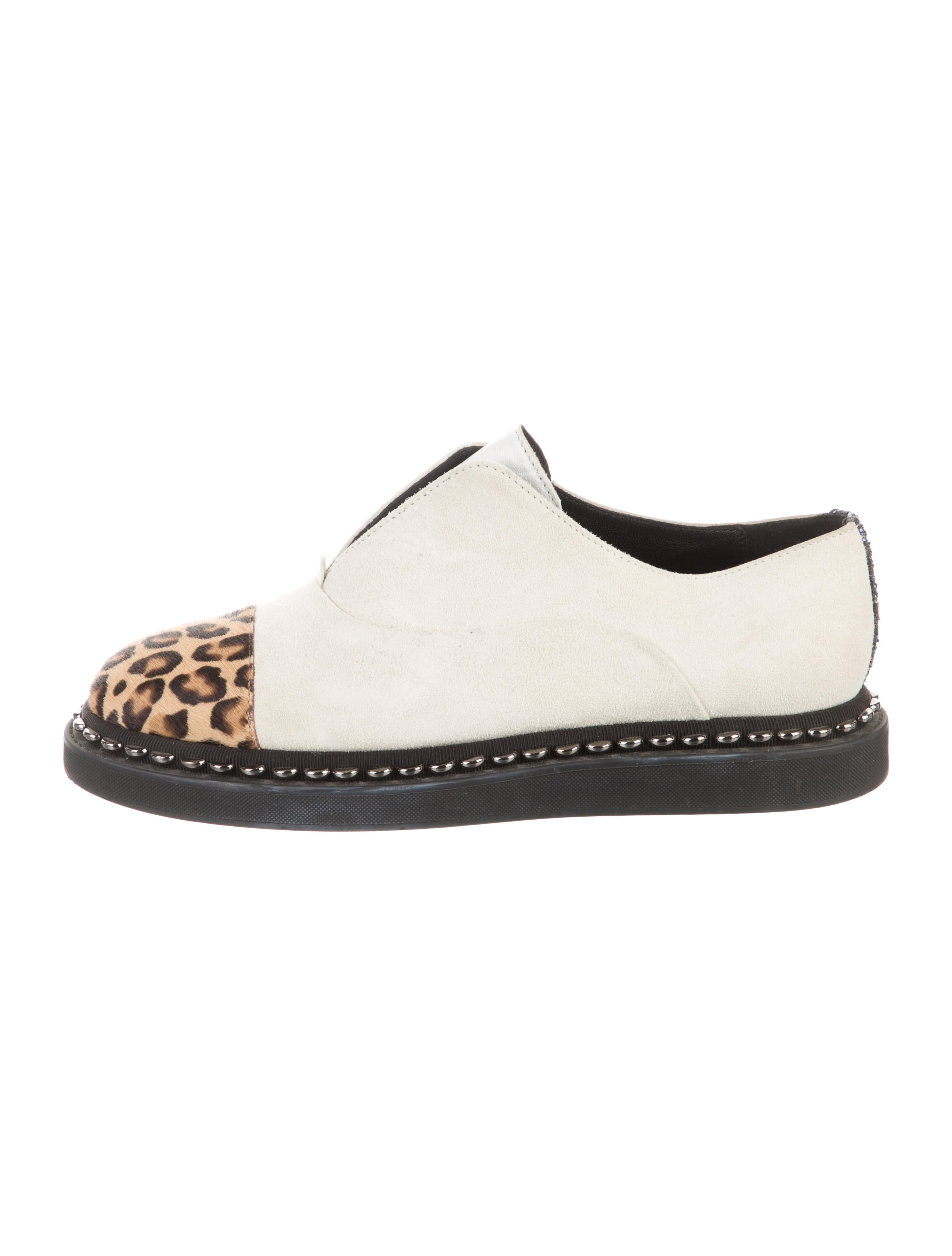 Marie Laffont Suede Animal Print Sneakers