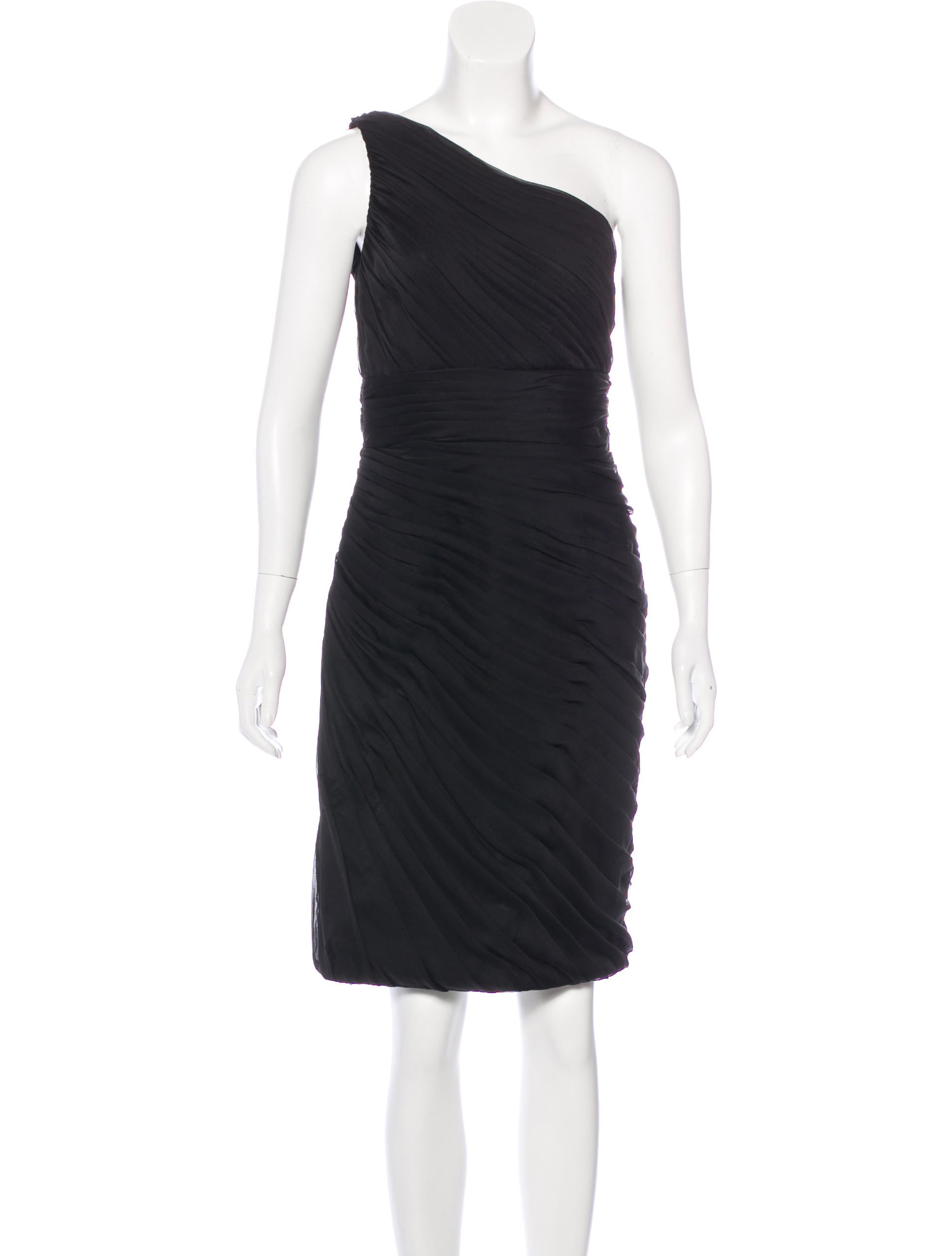 Monique Lhuillier Bridesmaids One-Shoulder Knee-Length Dress