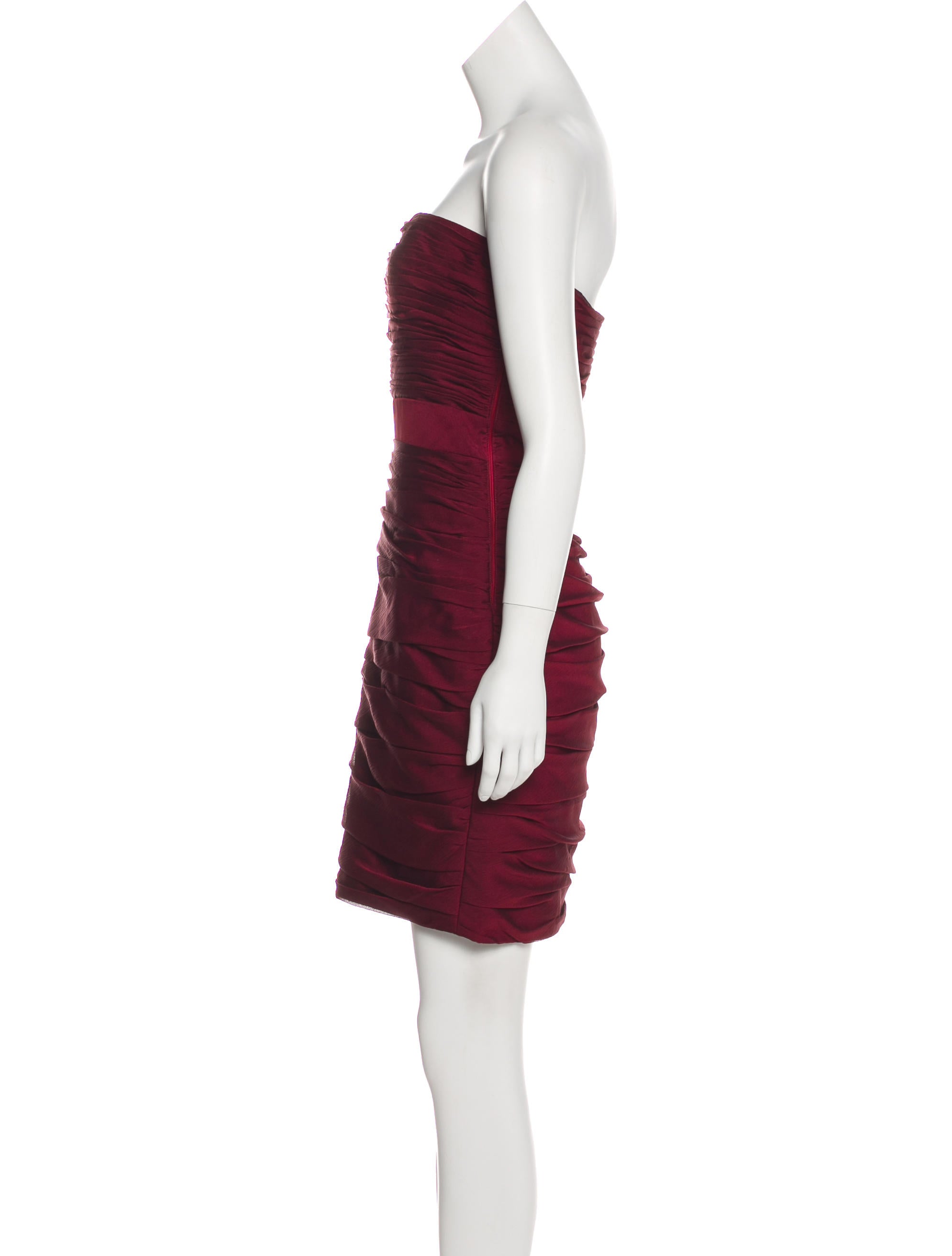 Monique Lhuillier Bridesmaids Strapless Mini Dress