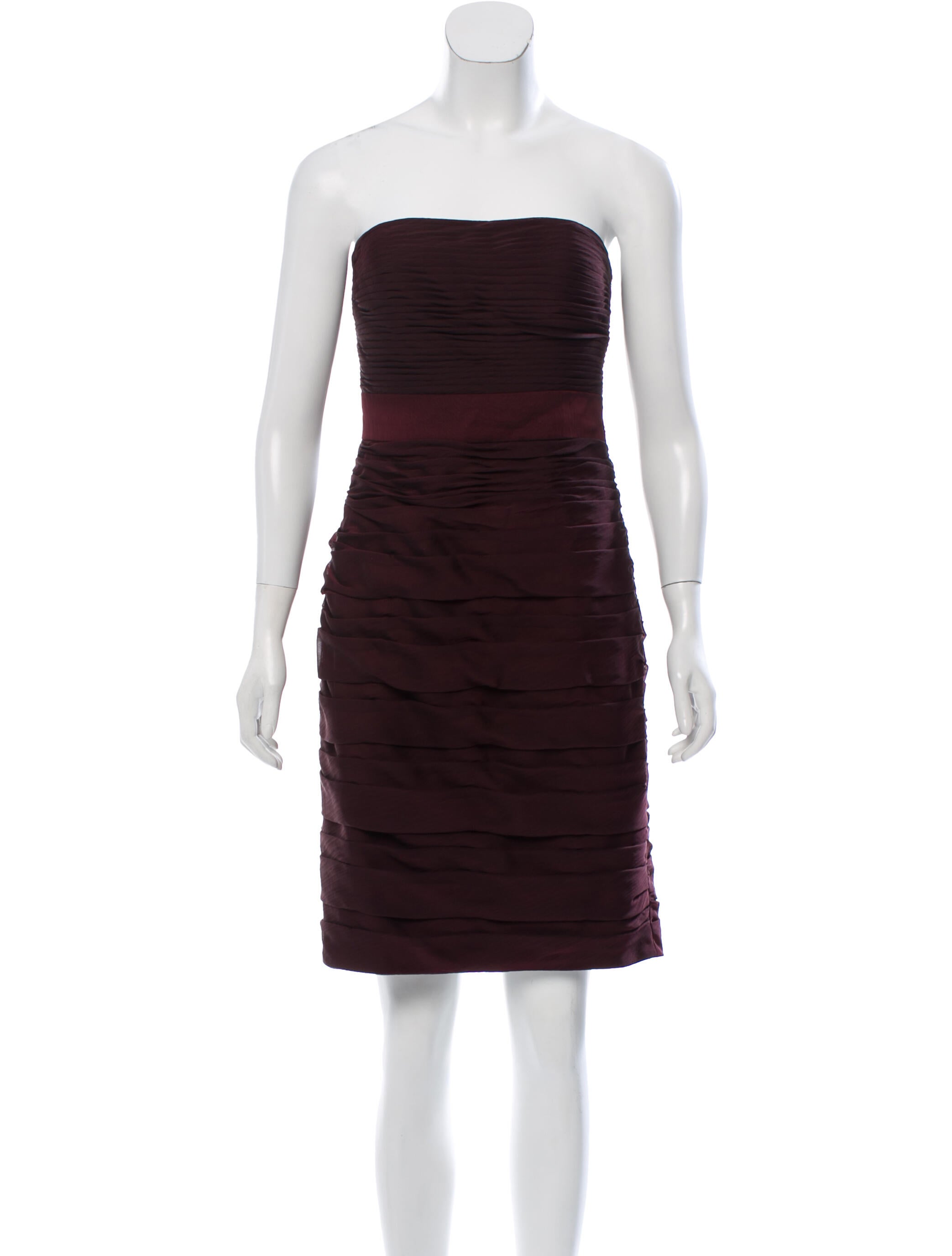 Monique Lhuillier Bridesmaids Strapless Mini Dress