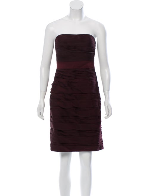 Monique Lhuillier Bridesmaids Strapless Mini Dress