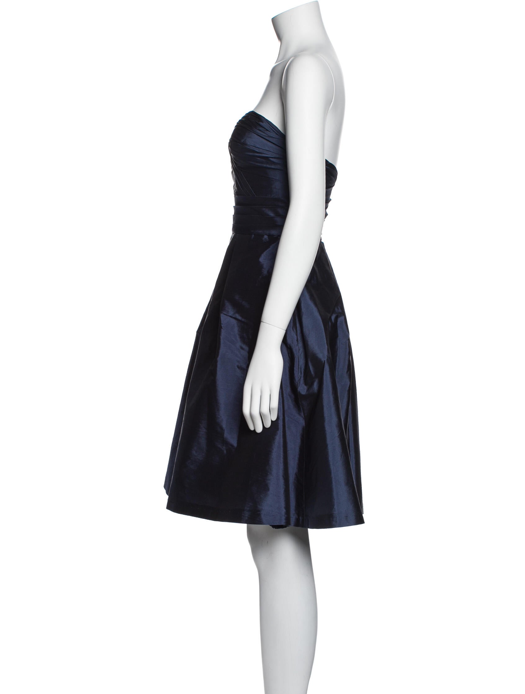 Monique Lhuillier Bridesmaids Strapless Mini Dress